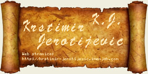 Krstimir Jerotijević vizit kartica